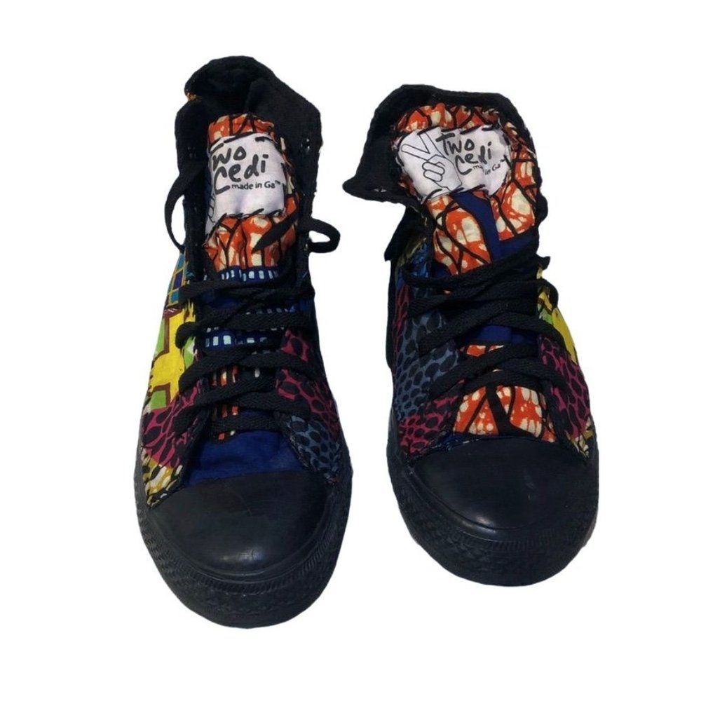 Custom Converse Two Cedi Patchwork Shoes Colorful… - image 2